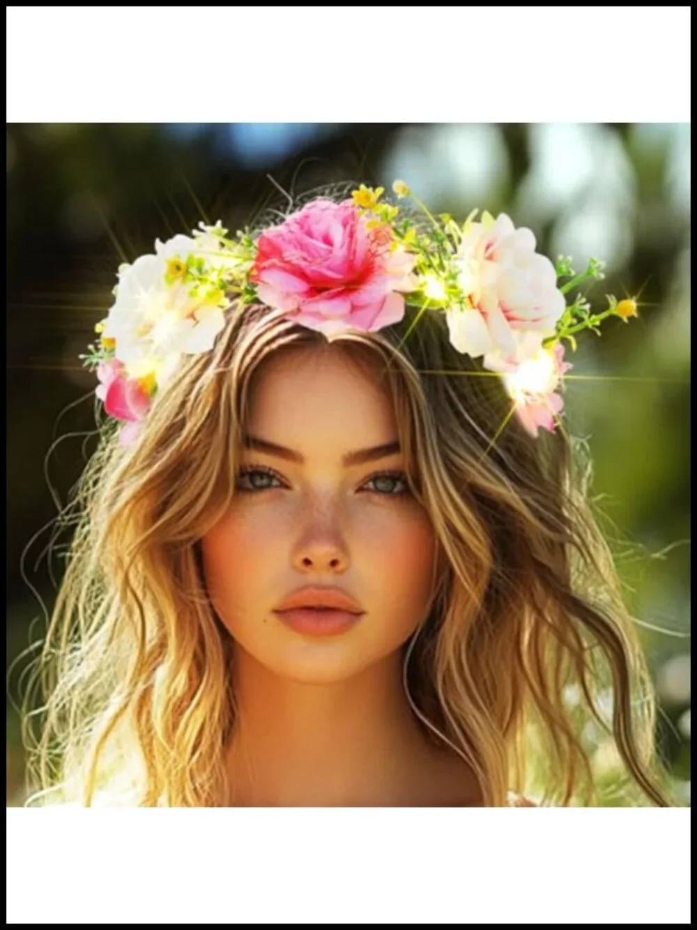 Light Up LED Flower Headband Floral Fairy Crown 3 Flashing Modes